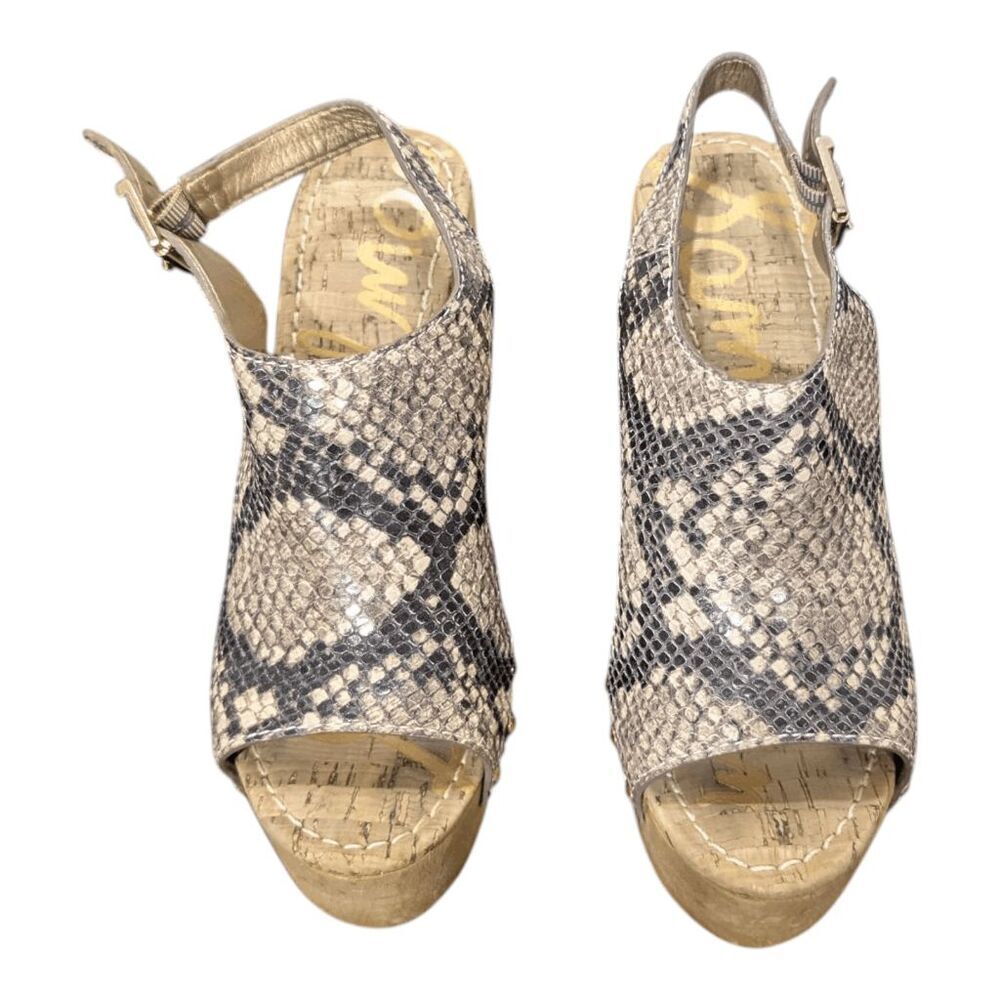 SAM EDELMAN Marley Python Snake Printed Leather P… - image 4